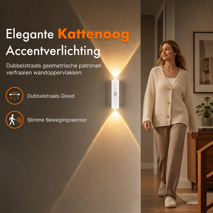 🐱 Slimme LED Wandlamp met Kattenoogprojectie – RGB-kleuren en Bewegingssensor