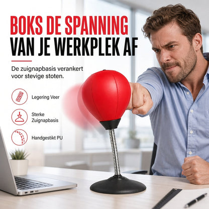 60% KORTING – Desktop Boksbal met Zuignap – Compact voor Ontspanning & Korte Pauzes