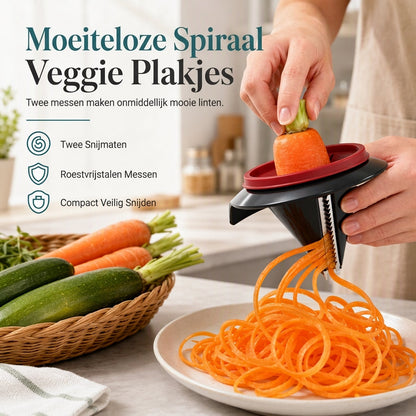 🥕 50% KORTING! Draadloze Spiraalgroentesnijder en Rasp – 2-in-1 Gemak | Snel & Eenvoudig te Gebruiken ✨🔋