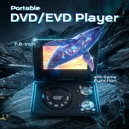 🎮 FLASH SALE – Draagbare DVD/CD-speler met gamefunctie, 7-inch scherm en meerdere aansluitmogelijkheden