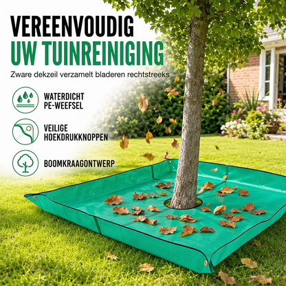 🍂 60% KORTING – Tuinbladopvangmat met Centrale Opening | Handig voor het Verzamelen van Bladeren en Tuinafval
