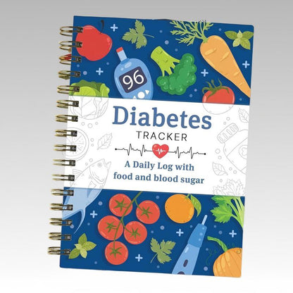 🩺 60% KORTING – Diabetes Trackerboek met Voedingslijst | Houd Je Bloedsuiker en Voeding Overzichtelijk Bij