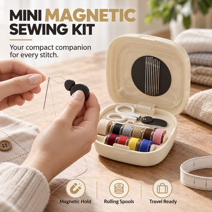 Compacte Magnetische Mini Naaiset – Draagbaar en Handig voor Kleine Reparaties | 60% Korting