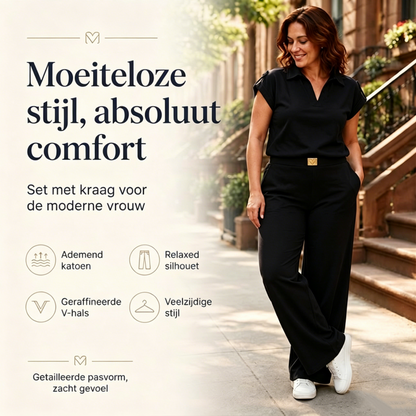 🔥👚 50% KORTING! Casual tweedelige set voor dames – nonchalant, voor dagelijks gebruik, kantoor en reizen 🌸💨