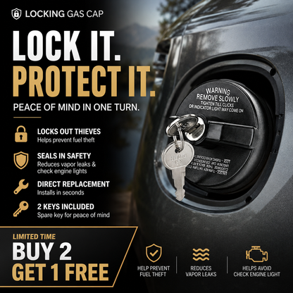 ⏰ 50% KORTING! Vergrendelbare Tankdop – Stevig, Veilig & Eenvoudig te Monteren | Voor Elk Voertuig 🔐🚗